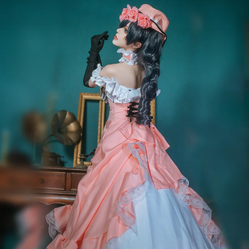 Traje de Cosplay de Kuroshitsuji Ciel Phantomhive para mujer, vestido de Ciel, peluca, Carnaval y disfraces de Halloween, color negro, nuevo