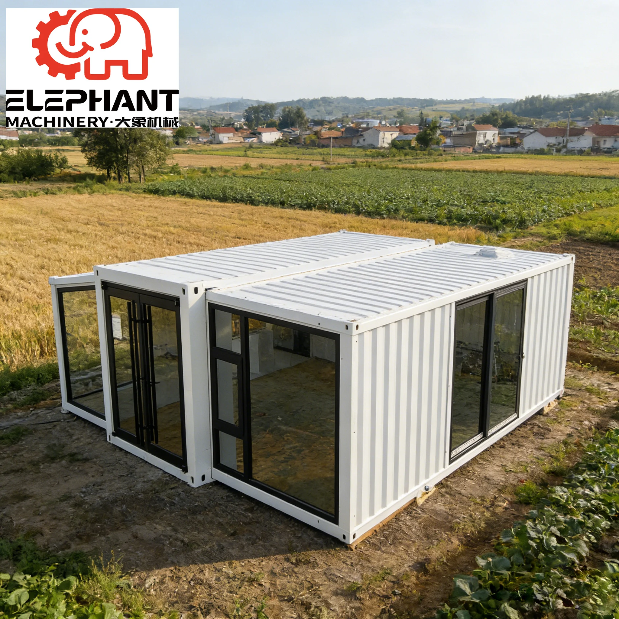 Fully Furnished Premade Waterproof 40ft Prefabricated Folding Expandable Eco-Friendly Container House Mobile Office Building