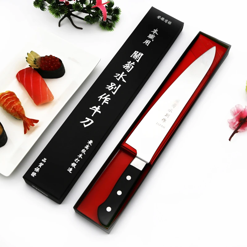 Japanese Stainless Steel Sushi Knife Cooking Knife Salmon Sashimi Knives Professional Persistence Sharpness Fish Slicing Knife