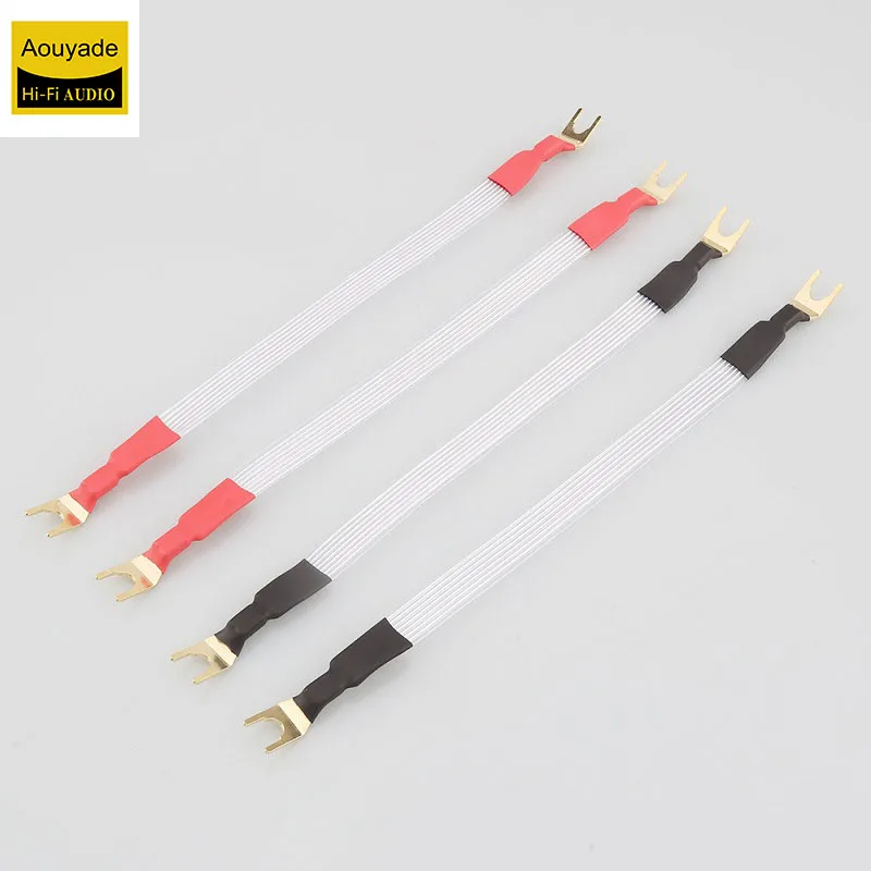 

Aouyade Single Crystal Copper Silver Plated Speaker Cable HiFi Audio Gallbladder Amplifier Connection Cable Main Speaker Cable