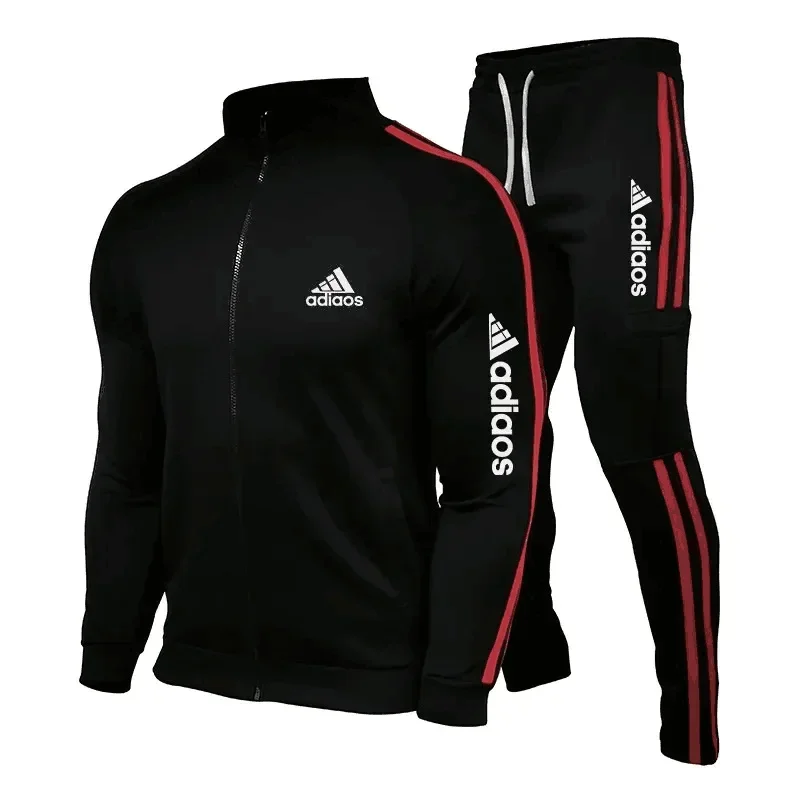 

2025 Men's Zipper Stand up Collar Sportswear Set, Sweatshirts and Sweatshirts, Sportswear, Running, Fitness Clothes, New,