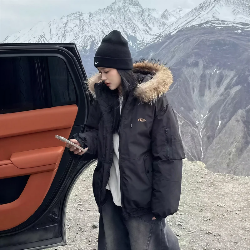 Parkas Damen Y2K Herbst Europäischer Stil Plaid Einreiher Flanell Schachbrettbänder Cinched Schnürung Tether Uniform Pendeln