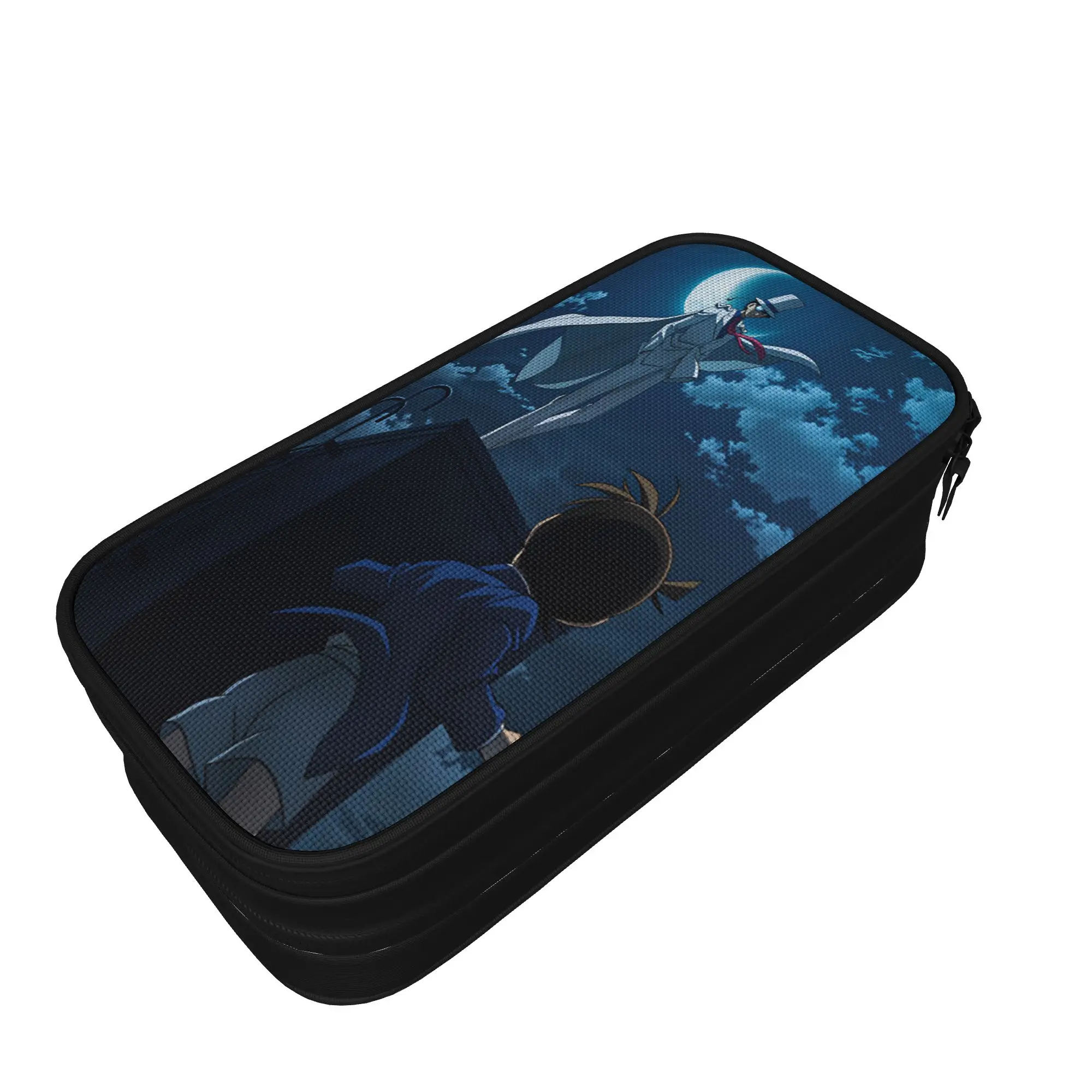 Detectives Conans Pencil Case  Large Pencil Pouch Girls Boys Double Layer Lovely School Pencil Cases Pattern Supplies