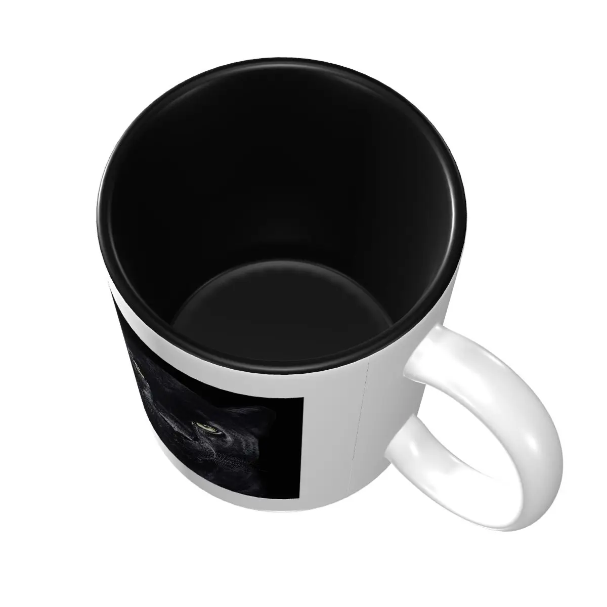Panther On Black Mug Funny Ceramic Coffee Cups Tea Mugs Milk Cup Drinkware Gift for Friends