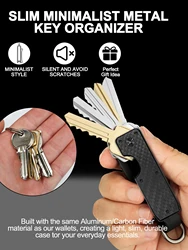 New Minimalist Innovative Keyholder Compact Metal Keychain Lightweight and Portable Aluminum Alloy Key Manager