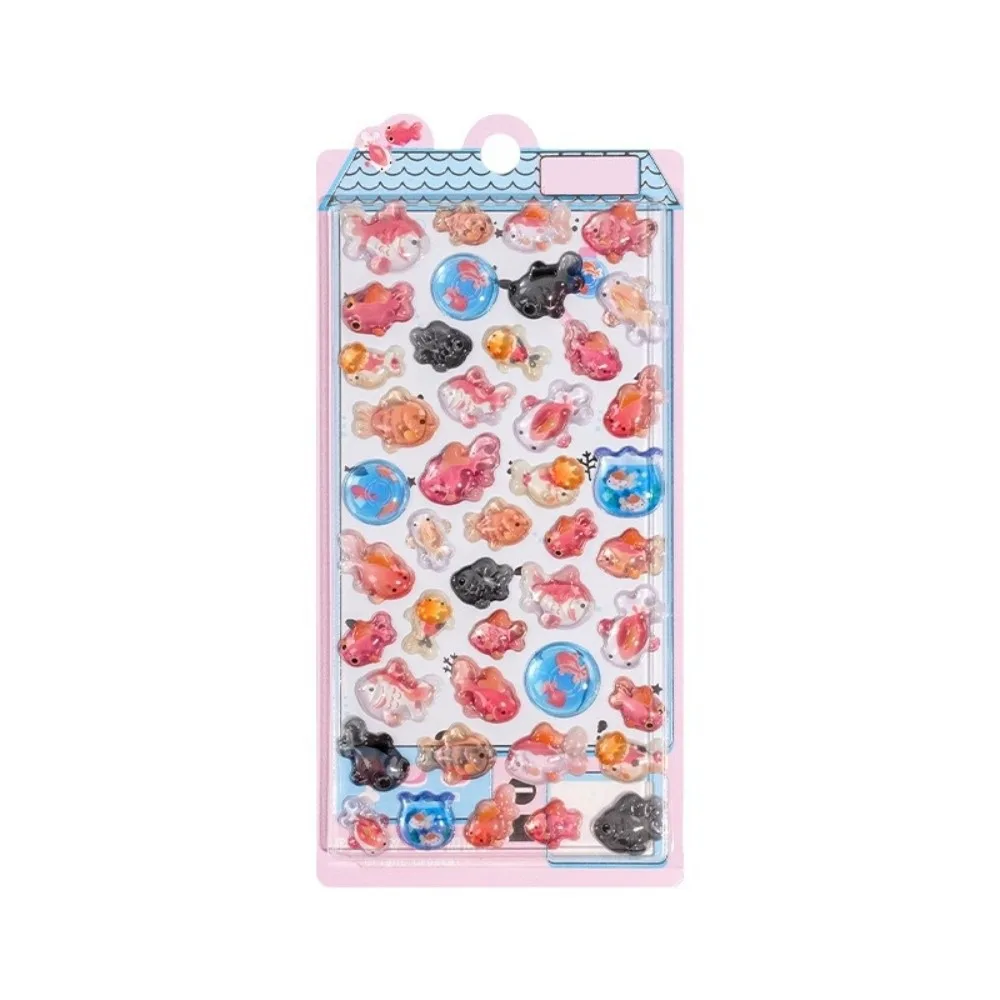

Cartoon 3D Relief Sticker Three-Dimensional Crystal Sticker Japanese Style Sticker Salmon Sticker