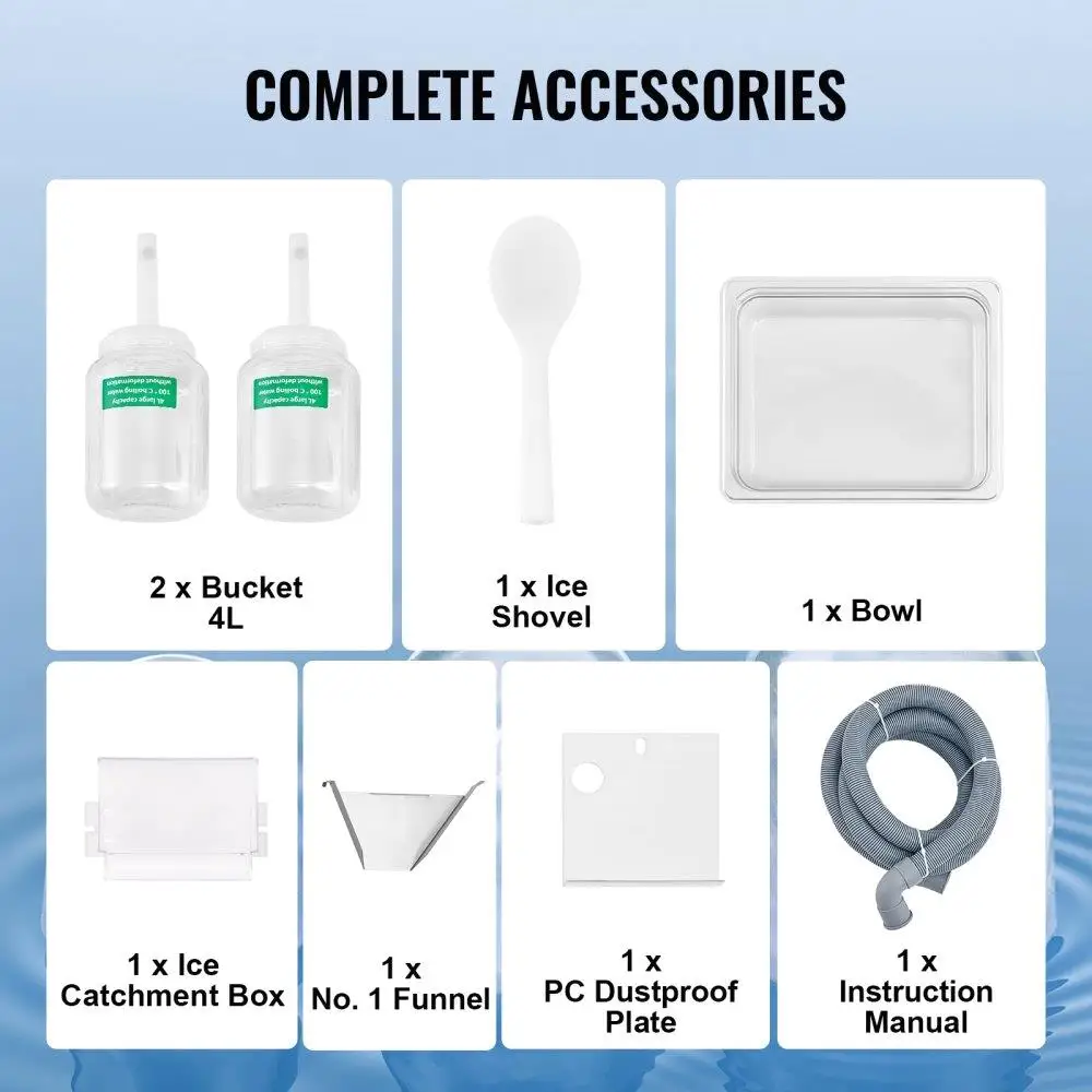 Stainless Steel Commercial Snowflake for ice Machine 573LBS 24H for ice Maker Perfect for ice Cream Production