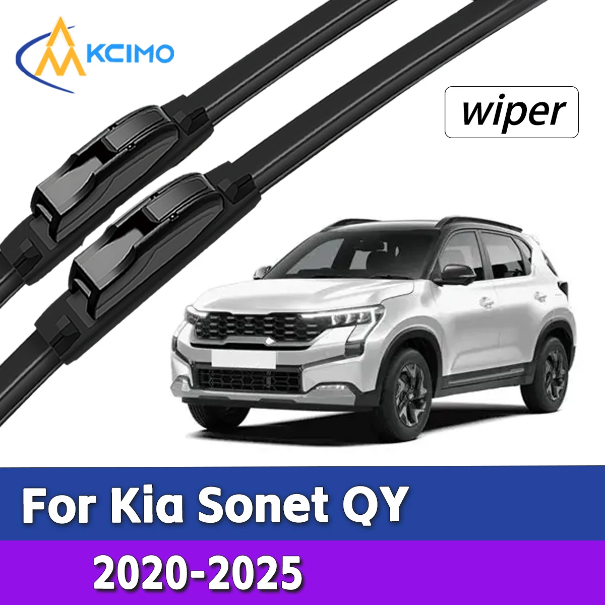 

Silent All Weather Front Wiper Blades For Kia Sonet QY 2020-2025 Car Windshield Wiper Parts
