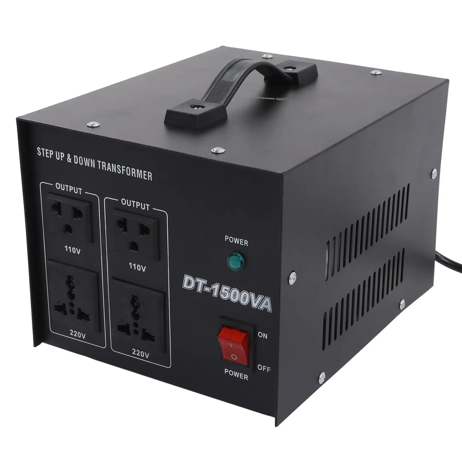 1500W DT-1500VA Heavy Duty Voltage Converter Power Transformer 110V‑220V 220V‑110V