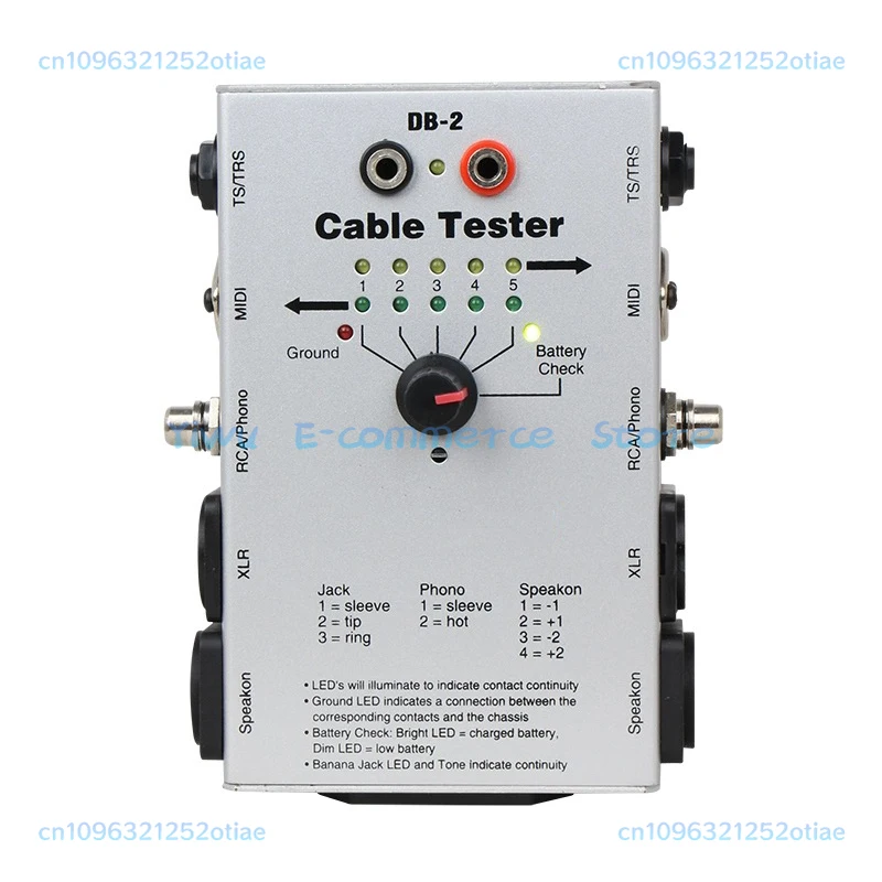 DB-2 Line Tester Audio Cable Signal Test Instrument Audio Engineering Line Tester Multi-Function Line Tester BB