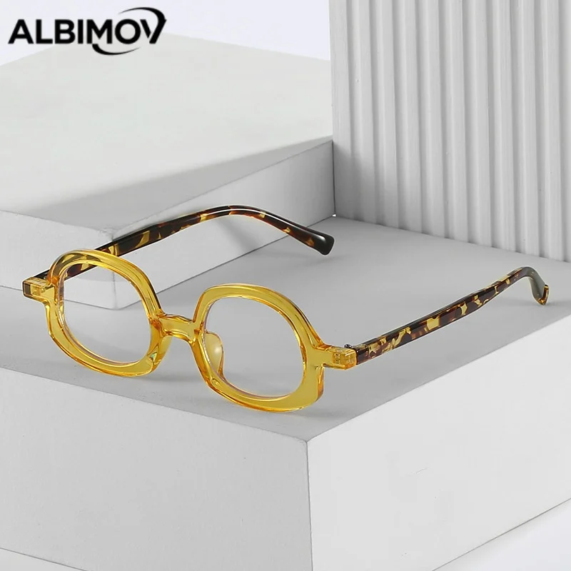 

Fashion Rotundity Glasses Irregular Photochromic Ultra Light Glasses Frames for Men Women Designer Eyewear Optical Eyeglasses