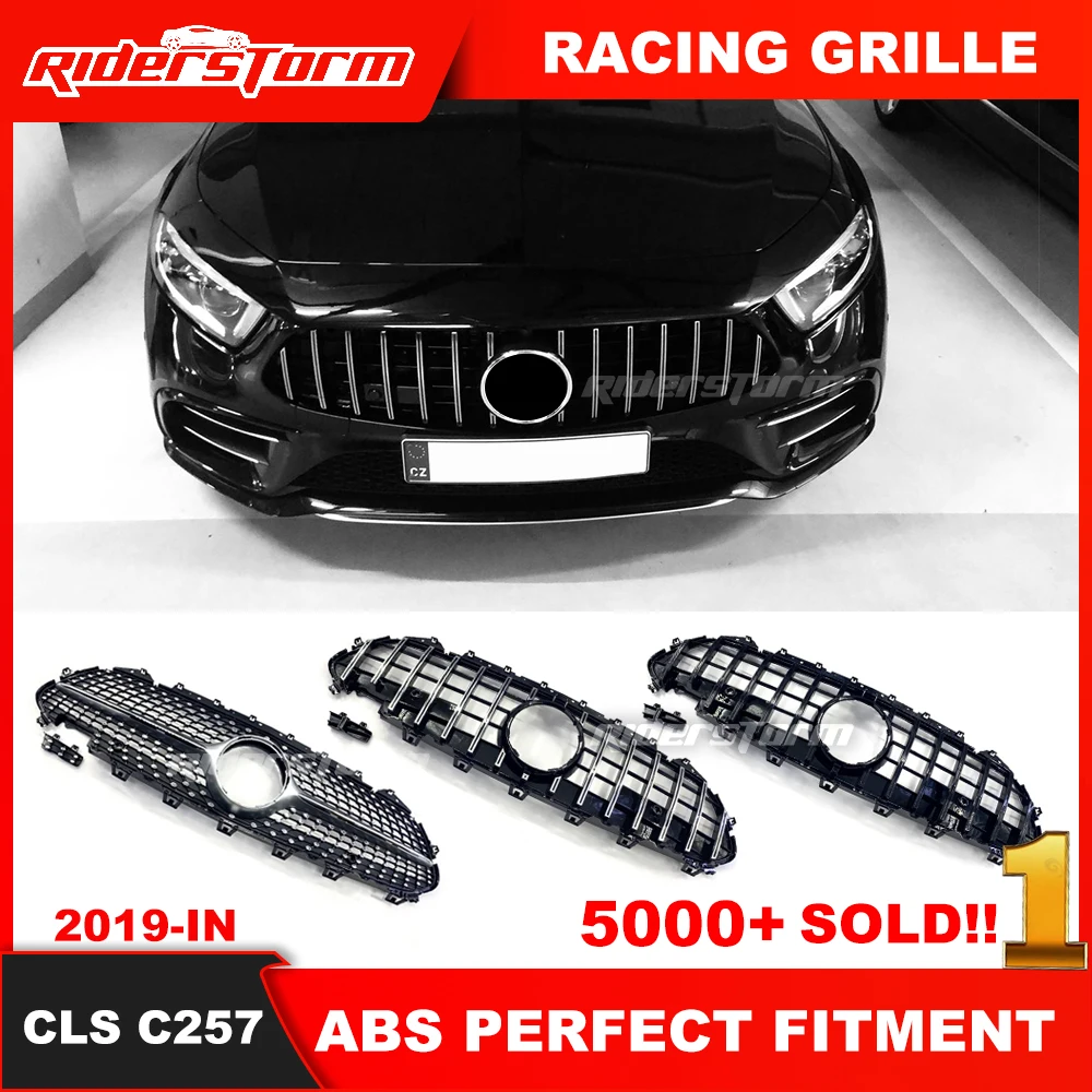 CLS C257 GT grill For mercede CLS Class w257 Facelift Auto Front Grille For CLS300 CLS350 CLS450 CLS53 CLS400 CLS500 2020+