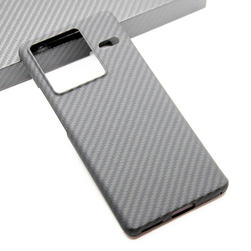 

CF skin Carbon fiber phone case for VIVO iqoo 10Pro light Thin High-strength Aramid protective shell