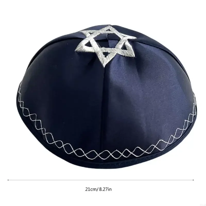 قبعة دائرية أنيقة من البوليستر قابلة للتنفس دينية يهودية للاحتفالات للاستخدام اليومي Y1QD