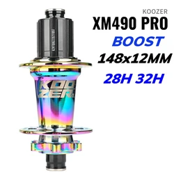 KOOZER XM490 PRO BOOST Bicycle Hub Steel Shaft Sealed Bearing 148x12MM 110x15MM 141x5MM 28/32 Holes Noise Hubs than D792SB 350