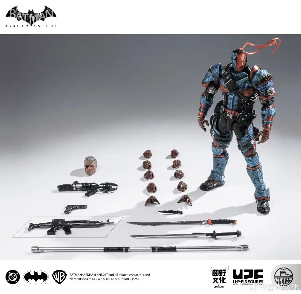 100% الأصلي LPZZ 1/12 ROUNO CUEURE DC002 Deathstroke عمل الشكل Arkham Knight الانتهاء وحدة أنيمي الشكل الهدايا لعبة