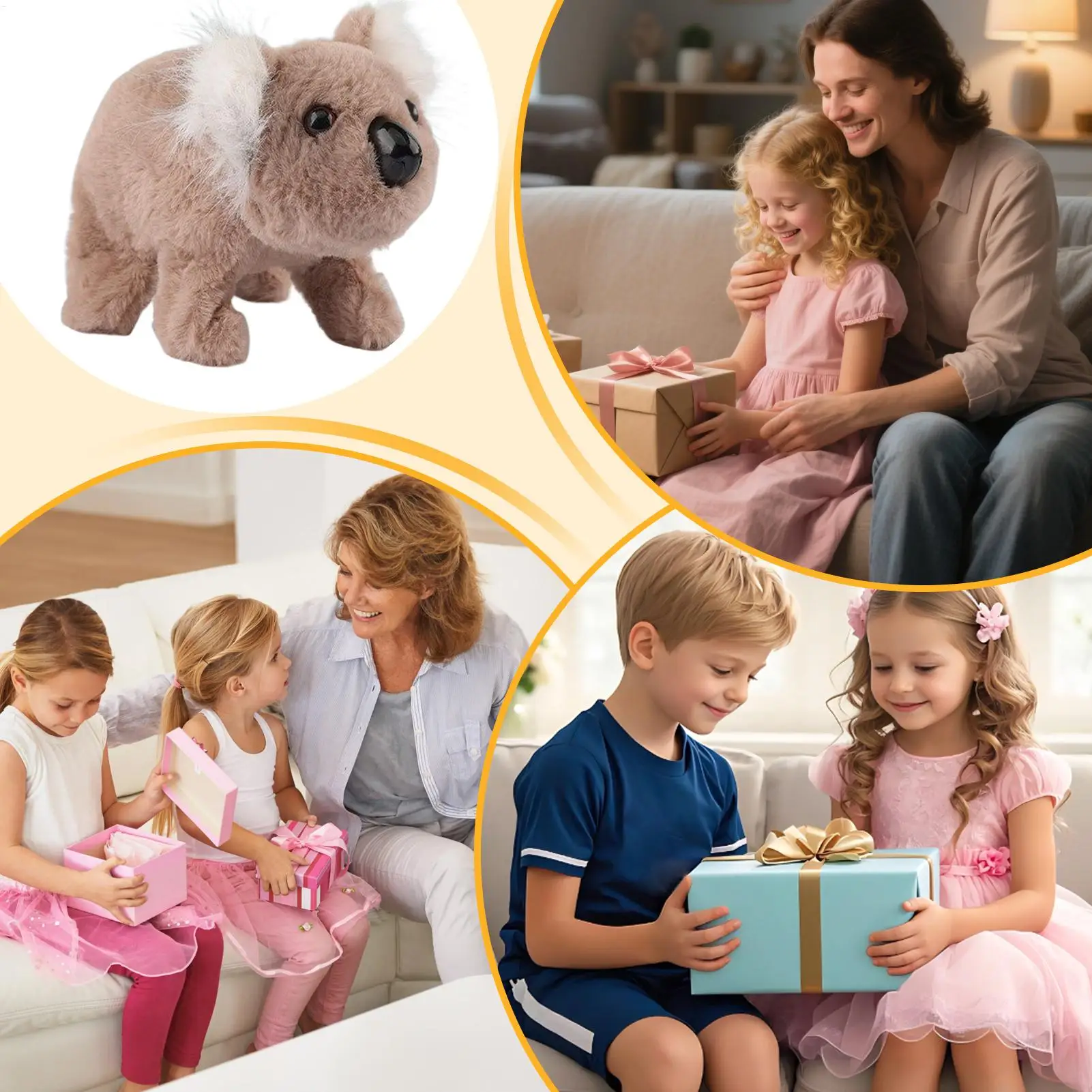 

Electronic Toy Koala Soothing Companion Walking Hopping Electric Plush Koala For Children Boys Preschoolers Teens Living Room