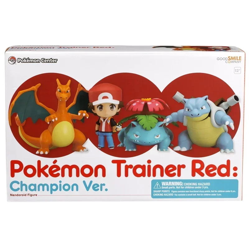 

Pokemon Ash 20th Anniversary Champion Edition Red Q Edition Clay Ketchum Charizard Bulbasaur Blastoise Action Figure Model Toys