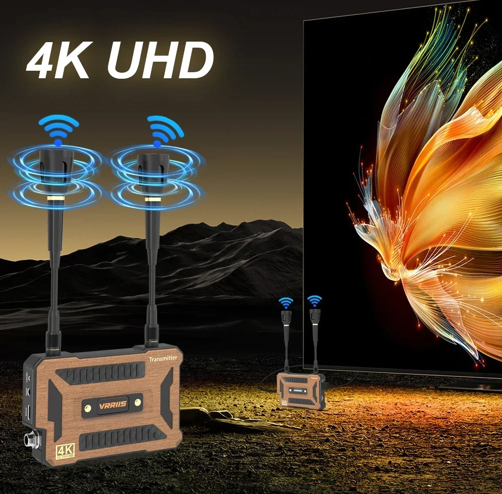 

4K беспроводной передатчик и приемник передачи UVC Запись видеозахвата HDMI-удлинитель Поддержка камеры Аккумулятор для прямой трансляции