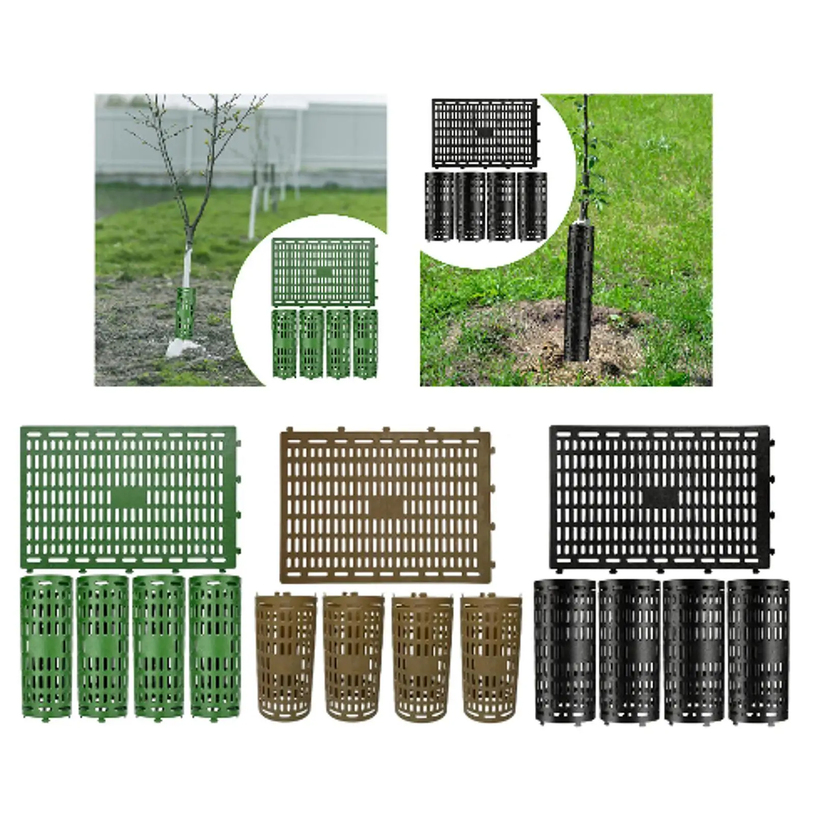 5Pcs Tree Protectors Expandable Plant Cover Outdoor Protection Wrap Fence for Garden Porch Lawn Winter