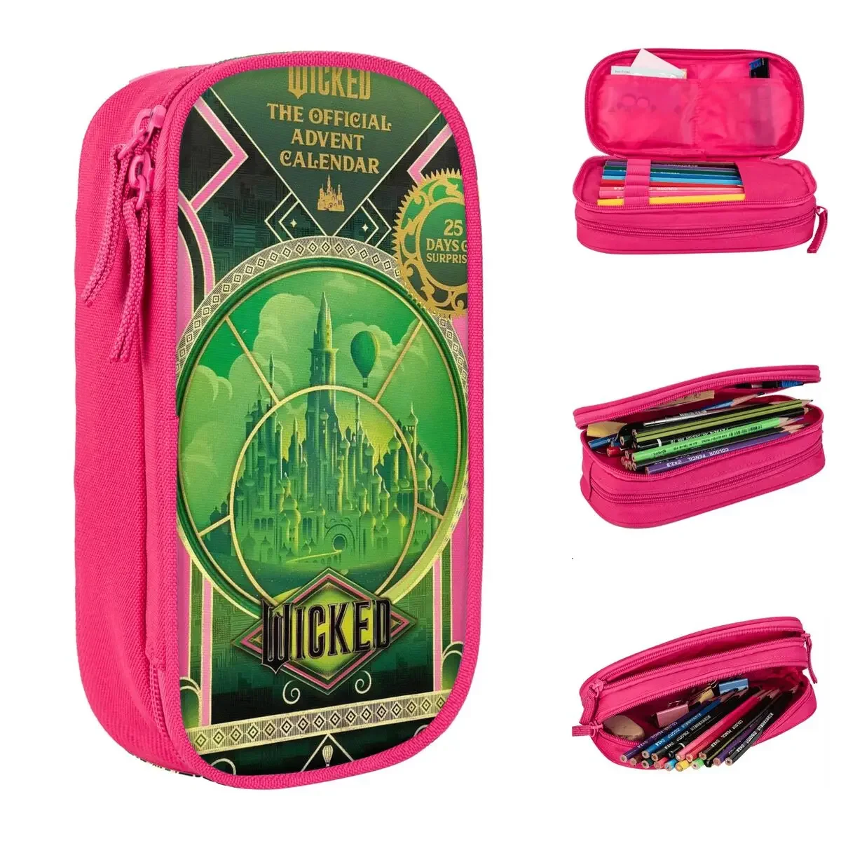 New Wicked For Good Pencil Cases Musical Movie Pencil Box Pen Box for Girls Boys Big Capacity Bags Office Gift Stationery