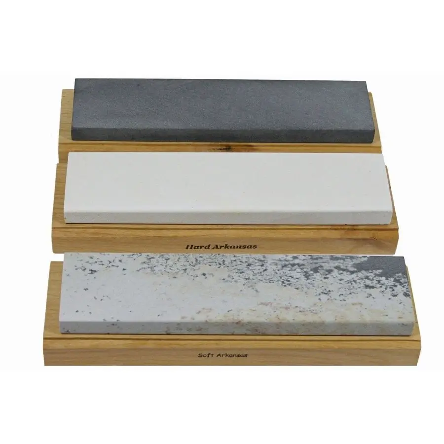 

Sharpening Stone Set Wood Mounted 8