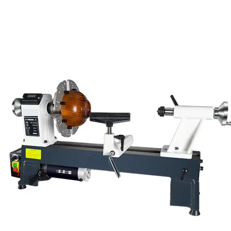 Woodworking Lathe Multifunctional Small Household Model with 4Jaw Chuck Turning Tools Mechanical Accessories Benchtop Wood Lathe