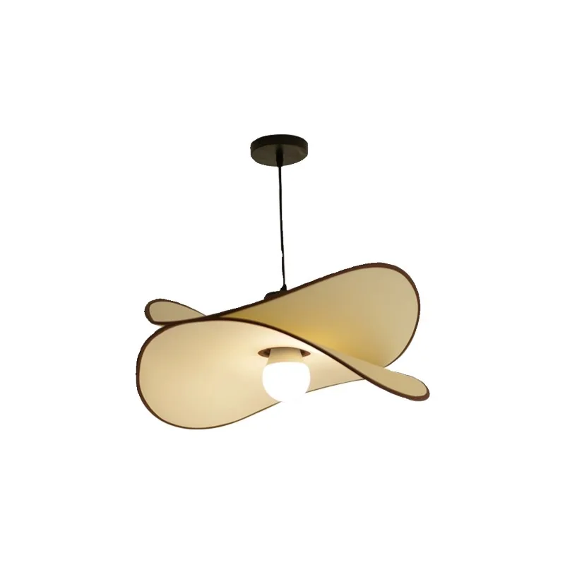 

French medieval cream style living room lamp retro, dining room fabric lamp Japanese Nanyang retro bedroom chandelier