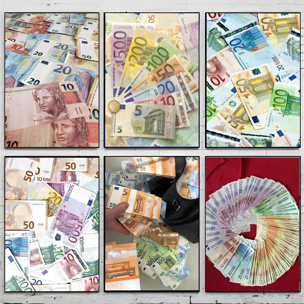 Currency euro denominations Poster Superior Home Space  Indoor Decorative Art & Home Decor