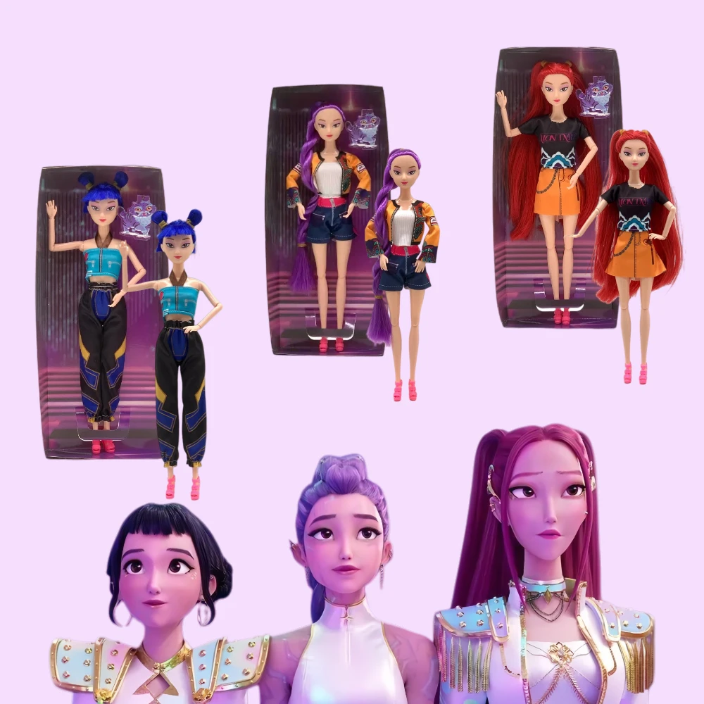 جديد ألعاب الدمى Huntrix فتاة مجموعة عمل الشكل لعبة رومي ميرا زوي جميلة الأميرة طفلة الدمى البلاستيك لتقوم بها بنفسك لعبة للفتيات #2