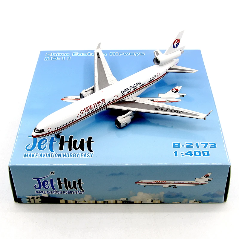 1/400 Scale JETHUT China Eastern Airlines McDonnell Douglas MD-11 B-2173 Finished Alloy Die-cast Passenger Aircraft Model Gift