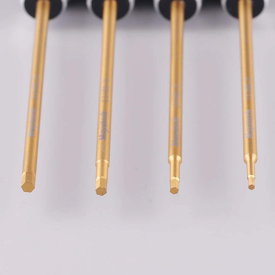 Mayatech 4-in-1 Hexagon Head Screwdriver Set 1.5mm/2.0mm/2.5mm/3.0mm HSS Titanium Coated Screw Driver Tools for RC FPV Models
