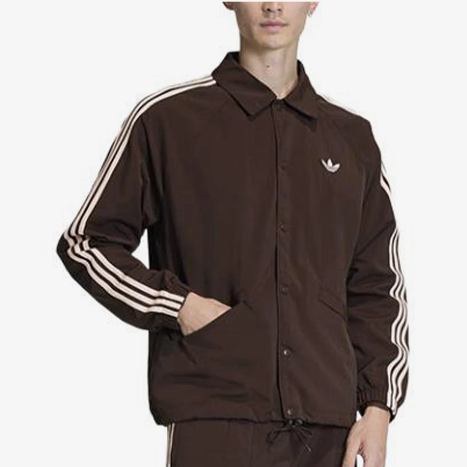 Adidas genuine clover new men's brown loose jacket jacket KE3595