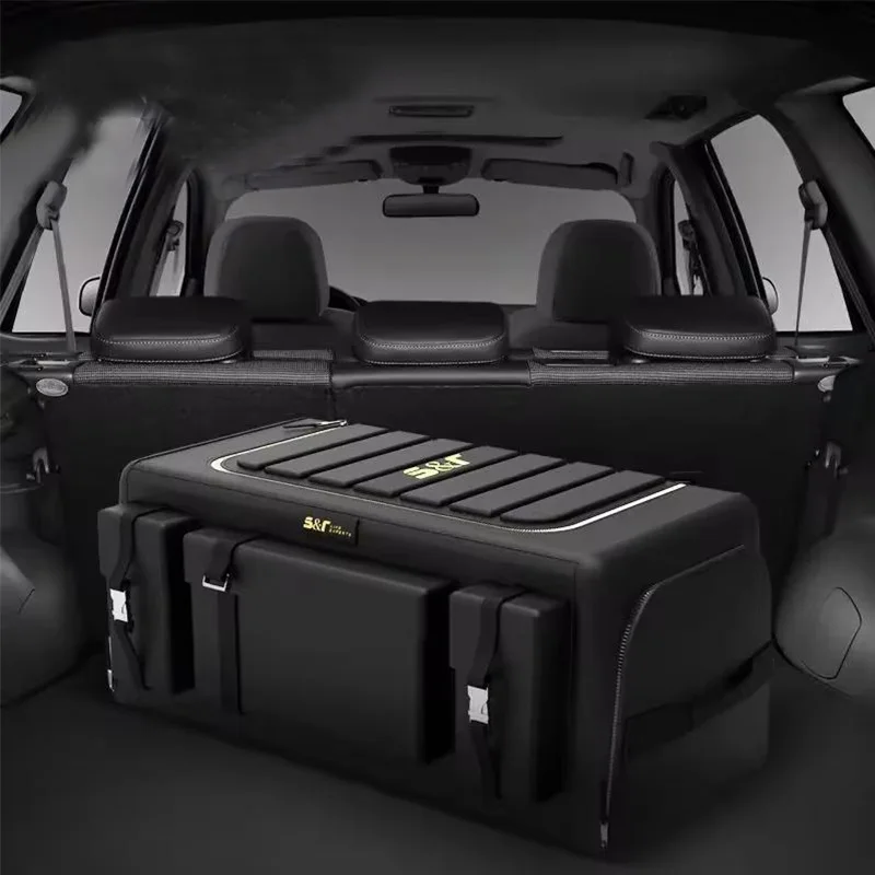 Car Trunk Storage Organizer With Lid Universal Car Trunk Organizer 70L Storage Box Oxford Cloth Folding Organizador 