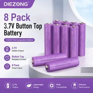 

8 Pack 3.7V 2000mAh Rechargeable Battery Long Lasting Lithium Li-ion Batteries for Camera Flashlight Torch Headlamp