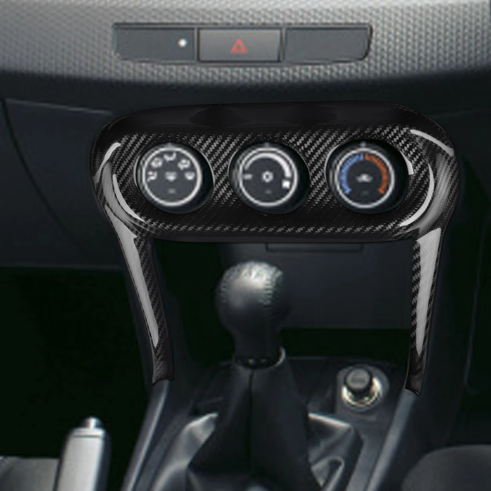 For Mitsubishi Lancer EVO X 10th 2008-2015 Carbon Fiber Central Control Air Conditioning Knob Cover Car Interior Accessories