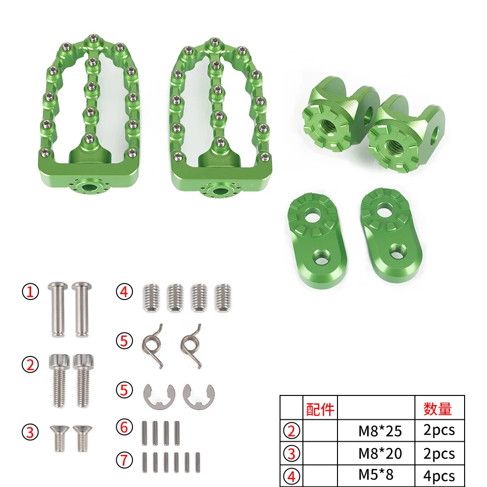 For KAWASAK klx KLX250R KLX250 KLX25 KLX250S KLX250SF KLX300R KLX650 KLX650R KLR650 Motorcycle Footpegs Foot Pegs Pedal Footrest
