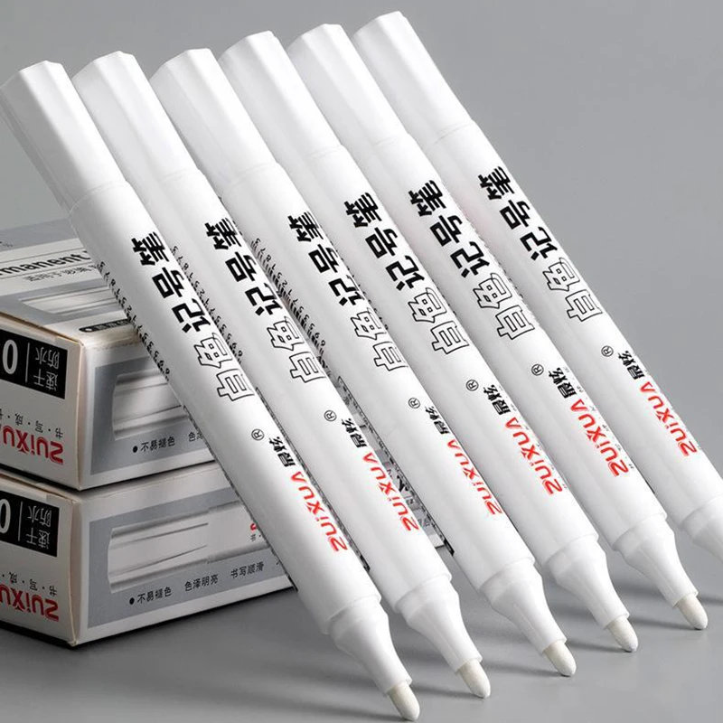 5mm White Marker Pen Car Scratch Repair Pen Auto Touch Up Paint Pen Fill Remover Vehicle Tyre Paint Marker Clear Kit