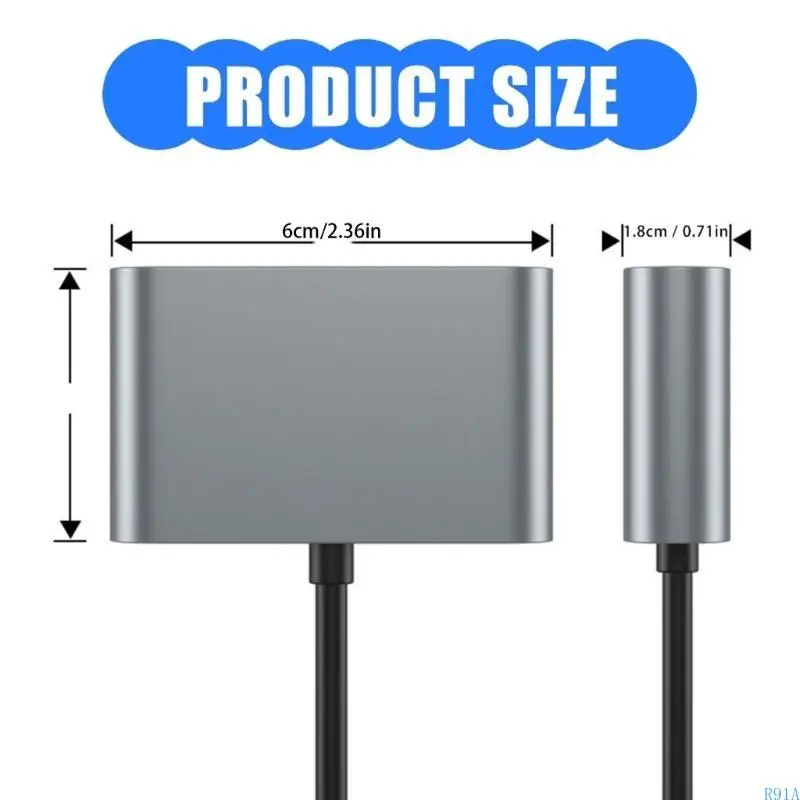 R91A نوع C إلى محول Ethernet LAN محول RJ45 للوصول السريع للإنترنت