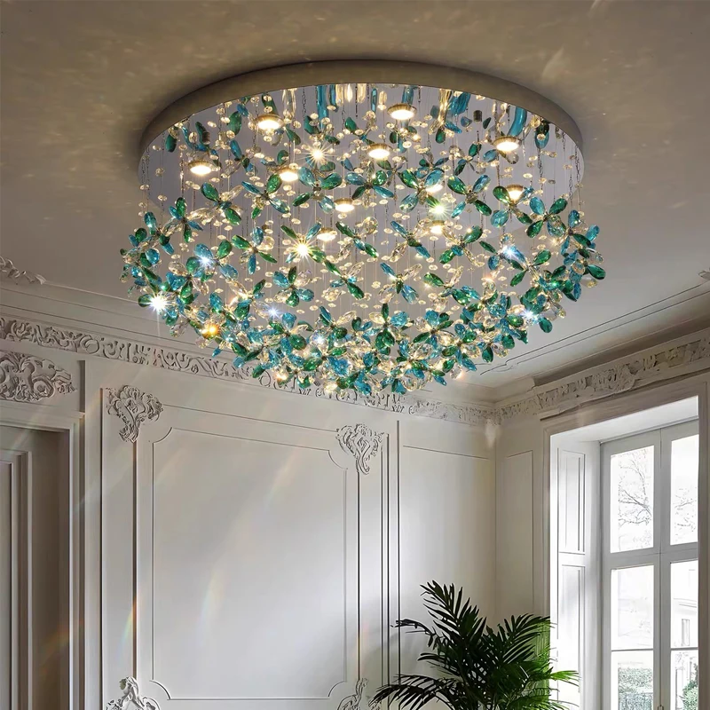 

Modern Luxury Crystal Pendent Lamp Designer Spherical Living Room Ceiling Lamp Bedroom Light Hotel Lobby Decoration Chandelier