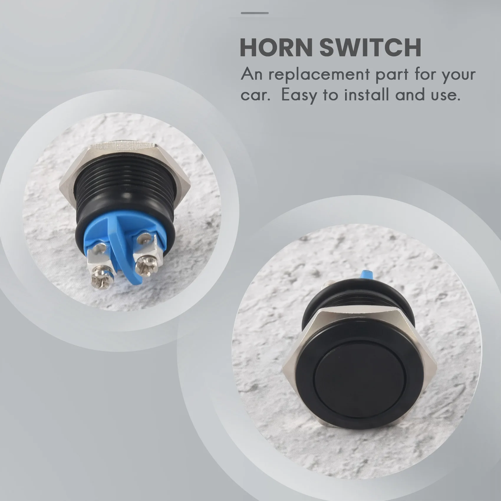 Horn Switch Horn Button Push Button Switch For Car 16mm 12V