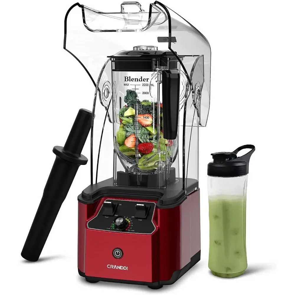 Soundproof Shield, 2200 Watt Professional Blenders for Kitchen with 80oz Pitcher and Self-