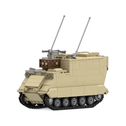 Hot Modern Military Panzer Tank M577 Armored Car Building Blocks WW2 US Army Vehicle Soldier Figures Weapon Bricks Toys For Kids