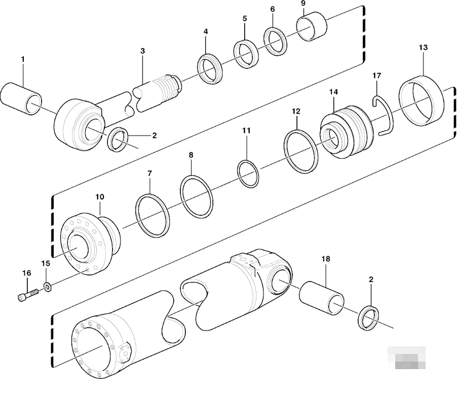 

VOE 15162237 VOE15162237 TILT CYLINDER SEAL KIT FOR VOLVO L70E L70F L70G L70H