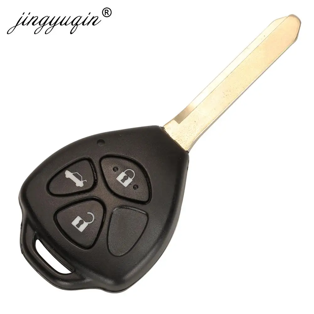 jingyuqin Remote Key 2/3 Buttons 433MHz 4D67 / G Chip for Toyota Corolla Avensis Yaris Verso Auris Fob 26041-11H29 89071-0F060