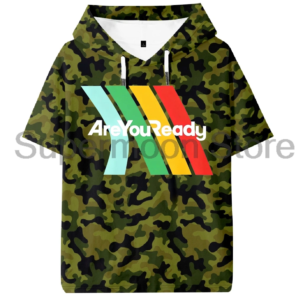 

ARC Raiders AreYouReady Hooded T-shirt 2025 Hot Game Merch Short Sleeve Tee Women Men Outdoor Streetwear Tops