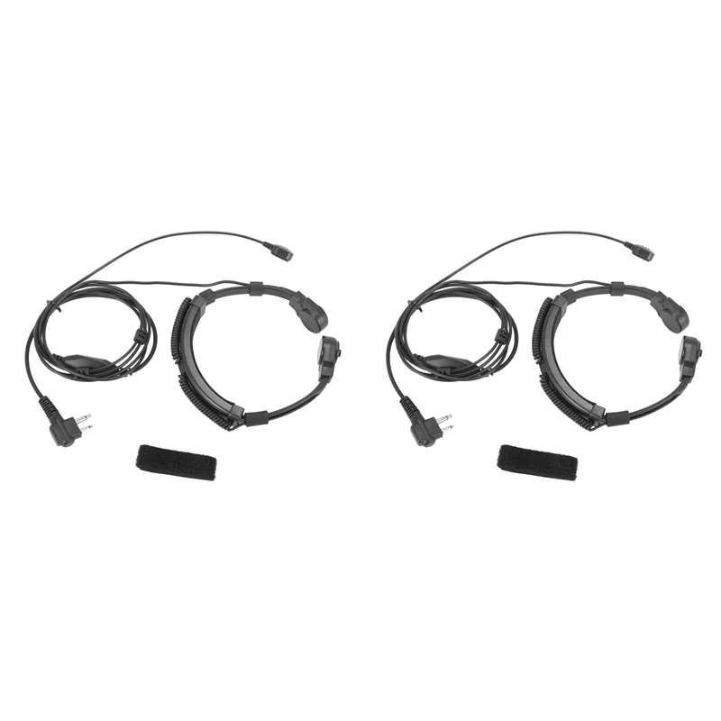 A45U 2X micro de gorge Miniphone Tube acoustique caché écouteur casque pour Motorola Radio bidirectionnelle