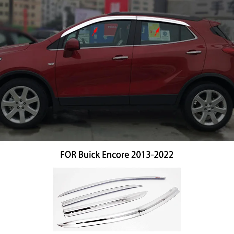 

Car accessories FIT FOR Buick Encore 2013-2022 ABS chrome waterproof Door Window Visor Vent Shades Sun Rain Guard