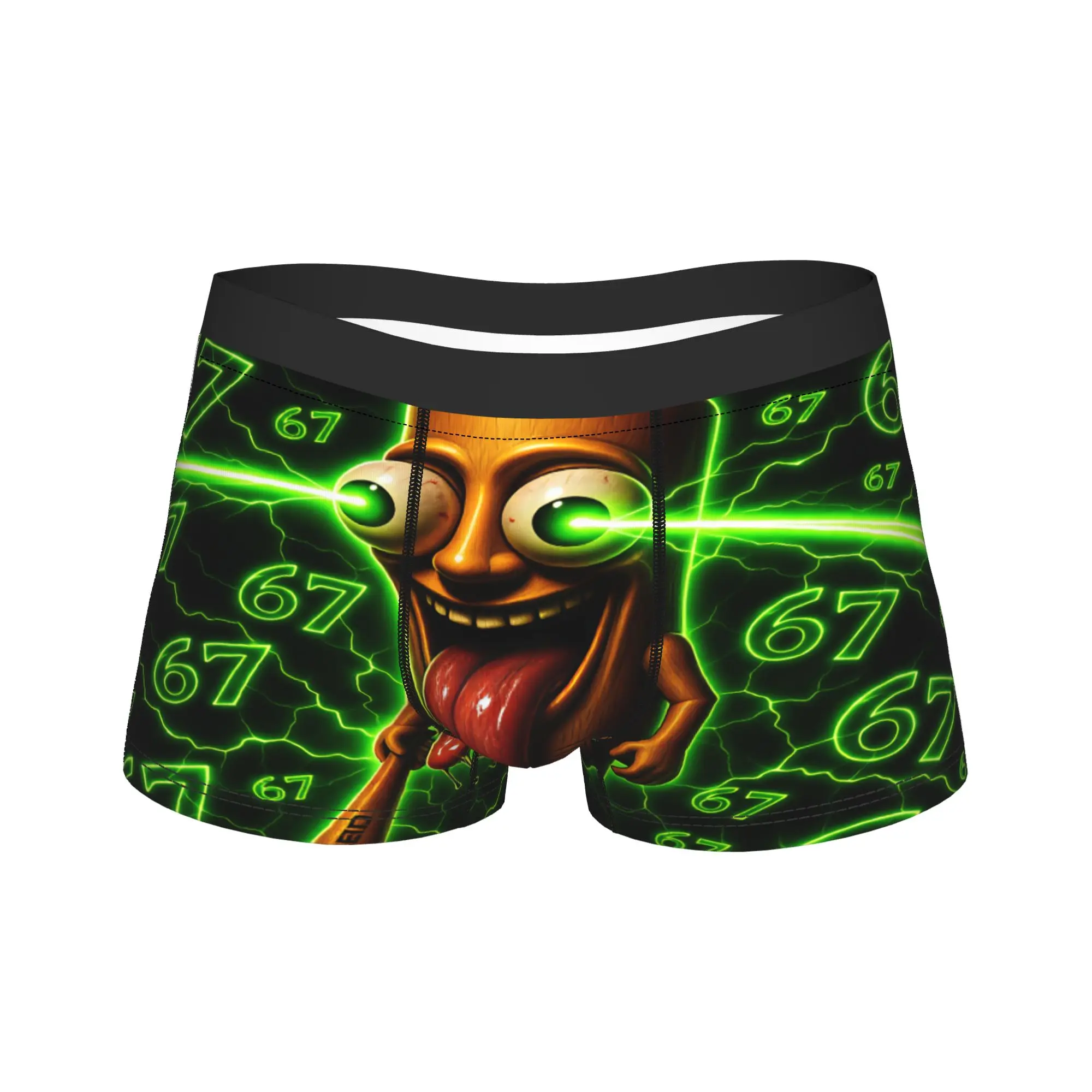 Tung Tung Tung Sahur Underwear Brainrot Meme  Funny Underpants Custom Boxer Brief For Male Pouch Large Size Trunk