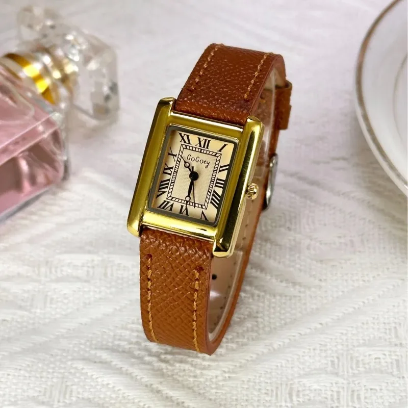 Brand Rome Dial Women Watch Luxury Ladies Quartz Watch Fashion Leather Strap Wristwatches Dropshipping Clock Relojes Para Mujer